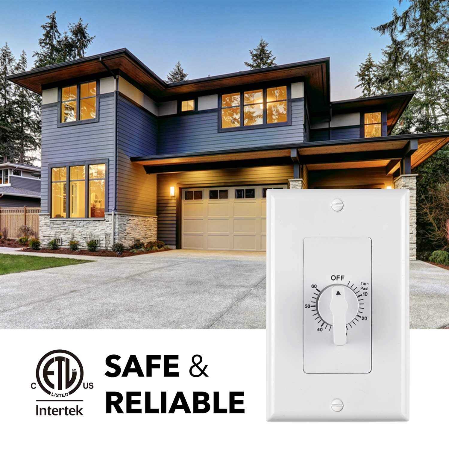 BN-LINK Heavy Duty 60-Minute in-Wall Spring Loaded Countdown Timer - Cheap Fitting