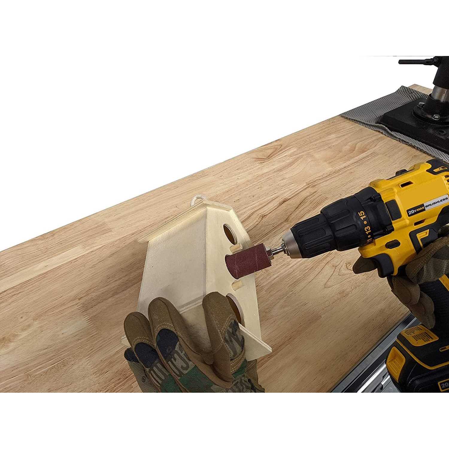 Line10 Tools 16pk Sanding Drum and Sleeves Set for Drill - Cheap Fitting