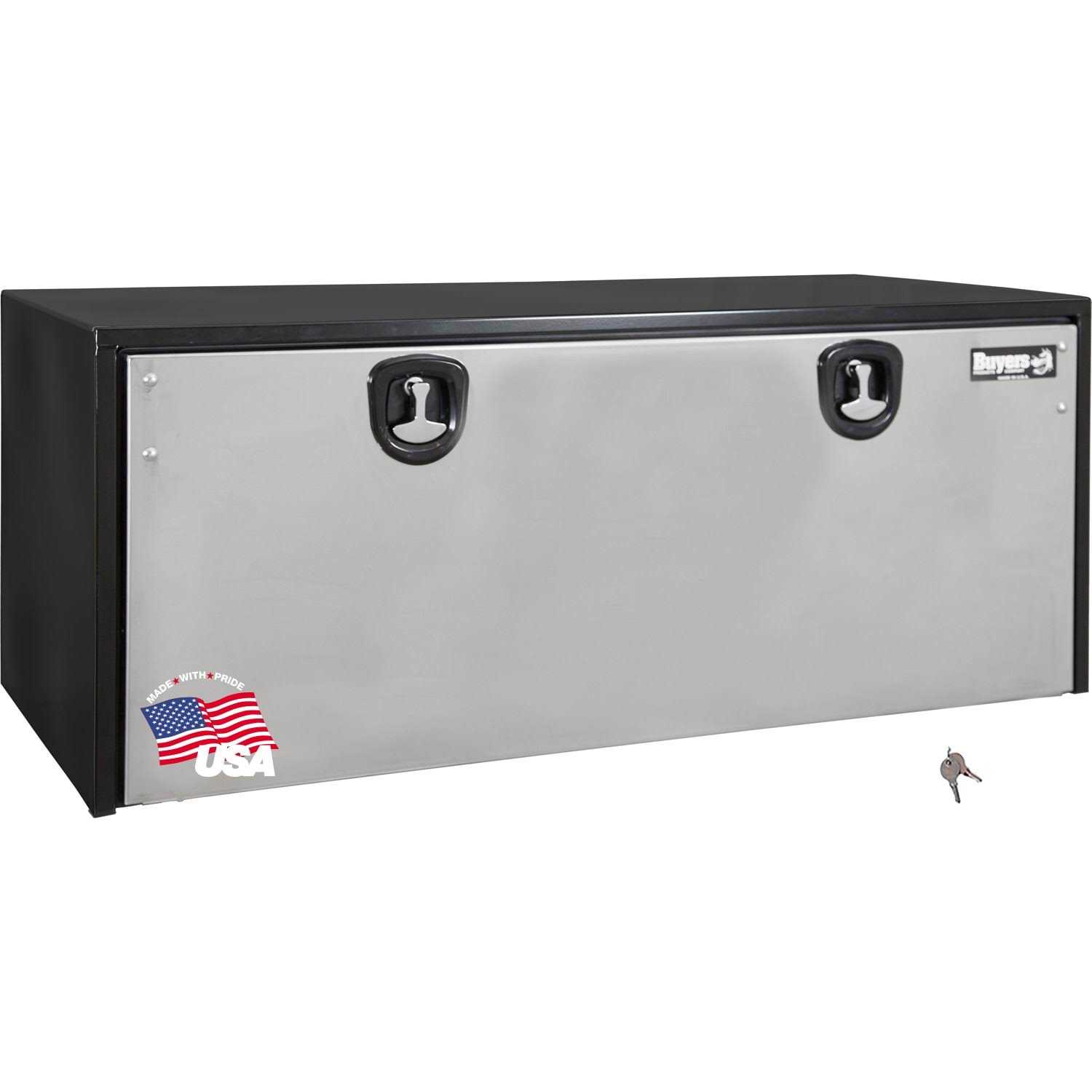 Buyers Products 1702710 Black Steel Underbody Truck Box with Stainless Steel Door - Cheap Fitting