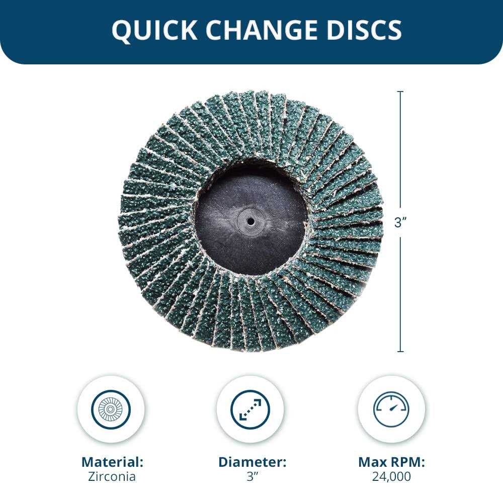 Benchmark Abrasives Quick Change Zirconia Flap Disc Grinding Wheel Male R-Type Back Design for Cleaning Finishing Deburring of Irregular - Cheap Fitting