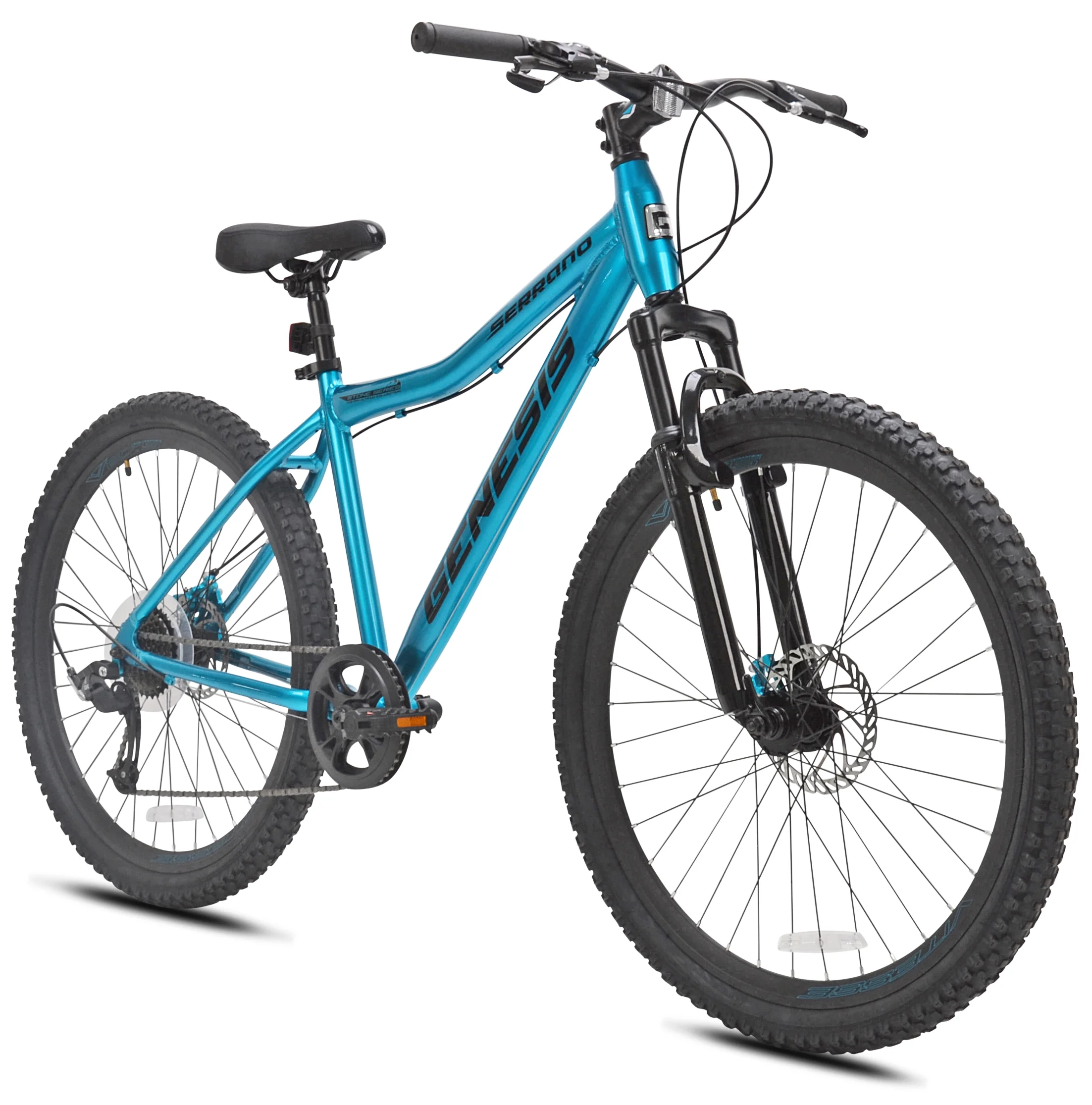 Genesis 27.5 in. Serrano Ladies Mountain Bike, Blue - Cheap Fitting