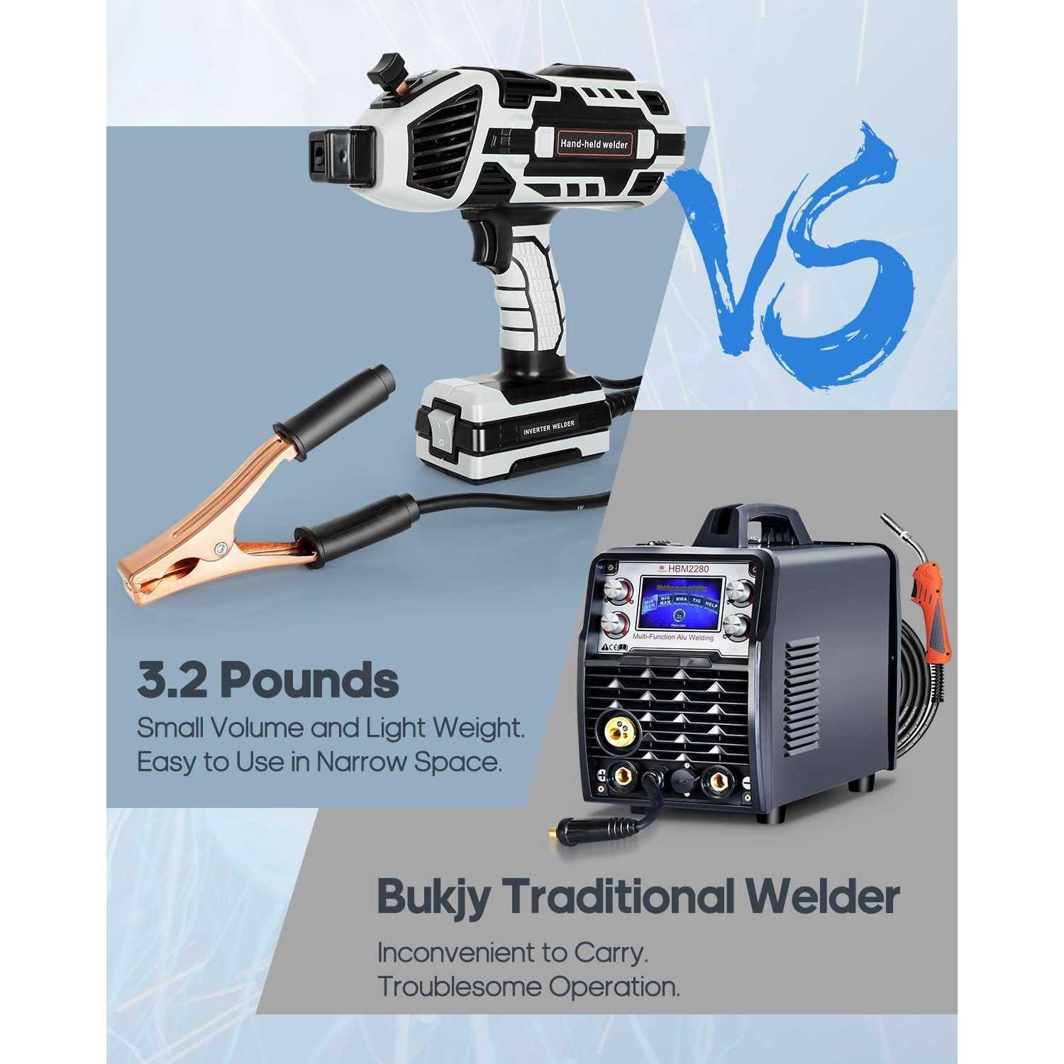 Welding Machine Handheld 110V Portable ARC Welder Hand Held Welder 6 Variable Current Adjustment for 1/16-1/8 All Size Rod 10 X Welding Rods - Cheap Fitting