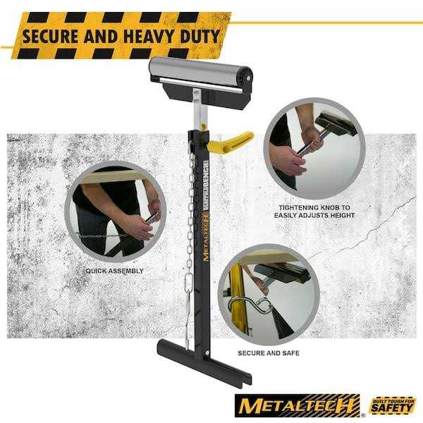 Metaltech 28.25 in Adjustable Steel Bench Support Roller I-CISRL - Cheap Fitting