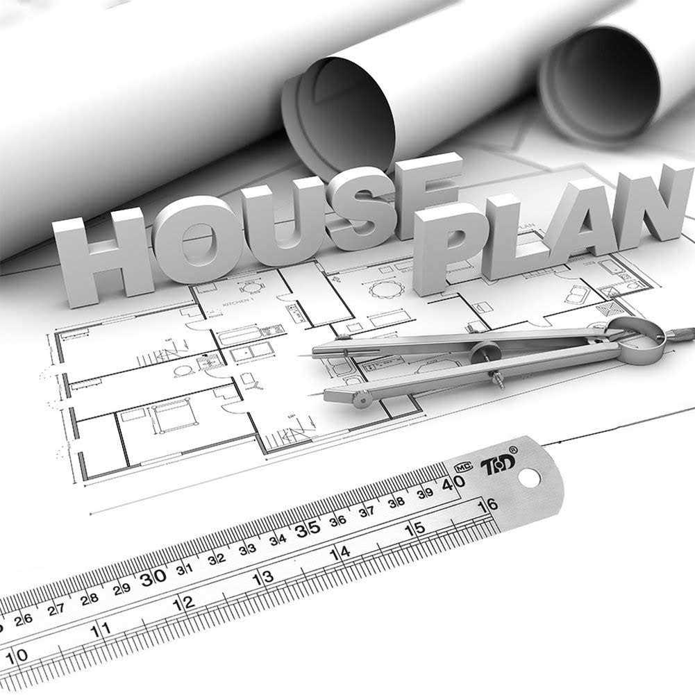 ZZTX Ruler Metal Straight Edge Ruler Stainless Steel Ruler 6 Inch 12 Inch 16 Inch Ruler Set Rulers Bulk - Cheap Fitting