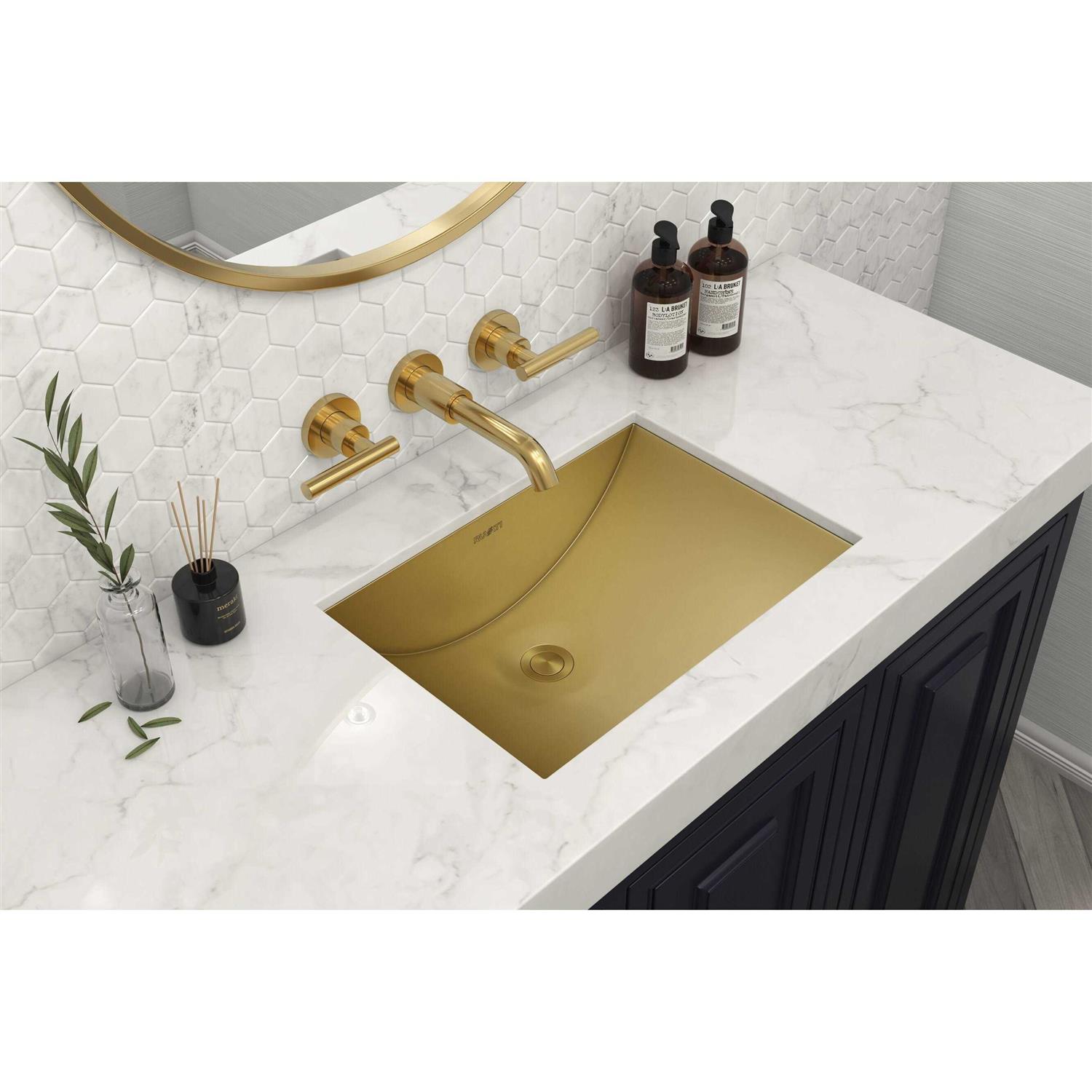 Ruvati 16 x 11 inch Rectangular Bathroom Sink Undermount RVH6107GG - Cheap Fitting
