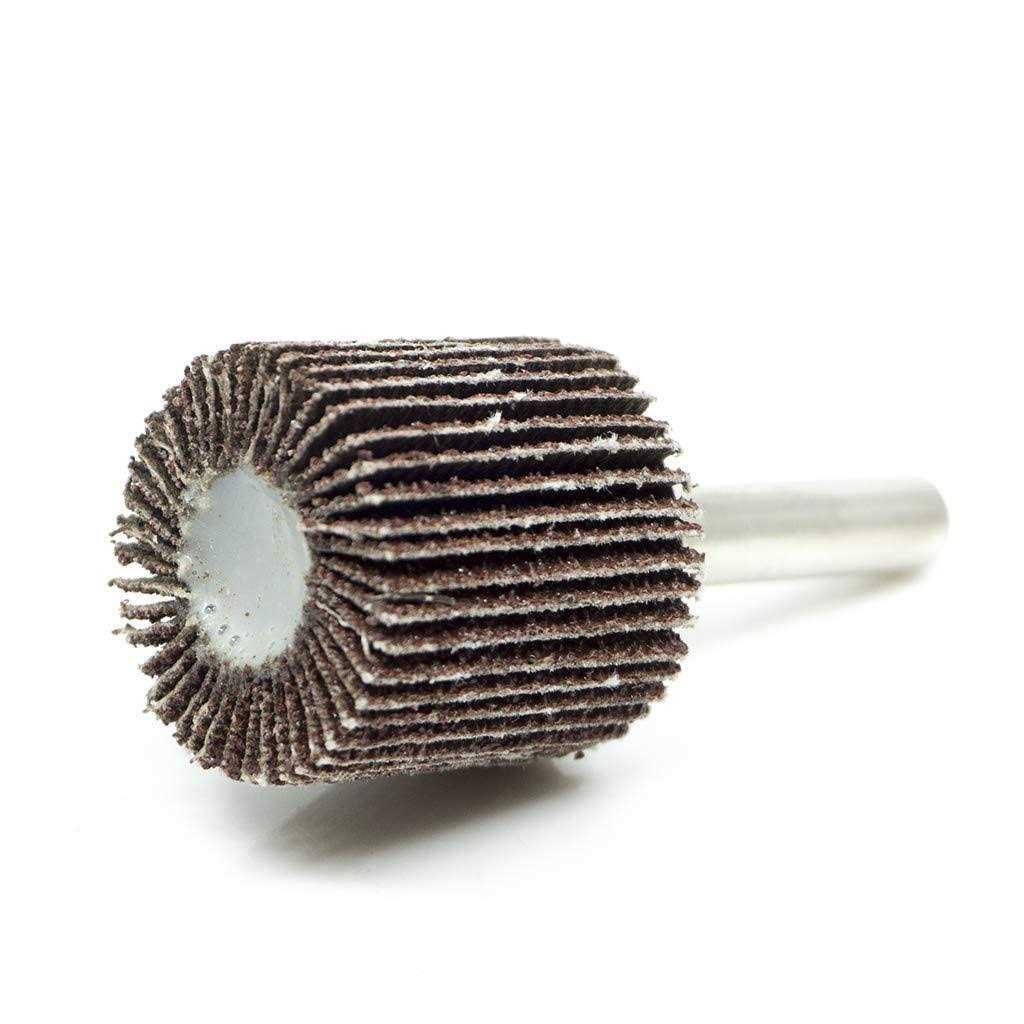 Benchmark Abrasives 1 Aluminum Oxide Flap Wheel with 1/4 Shank Mounted - Cheap Fitting