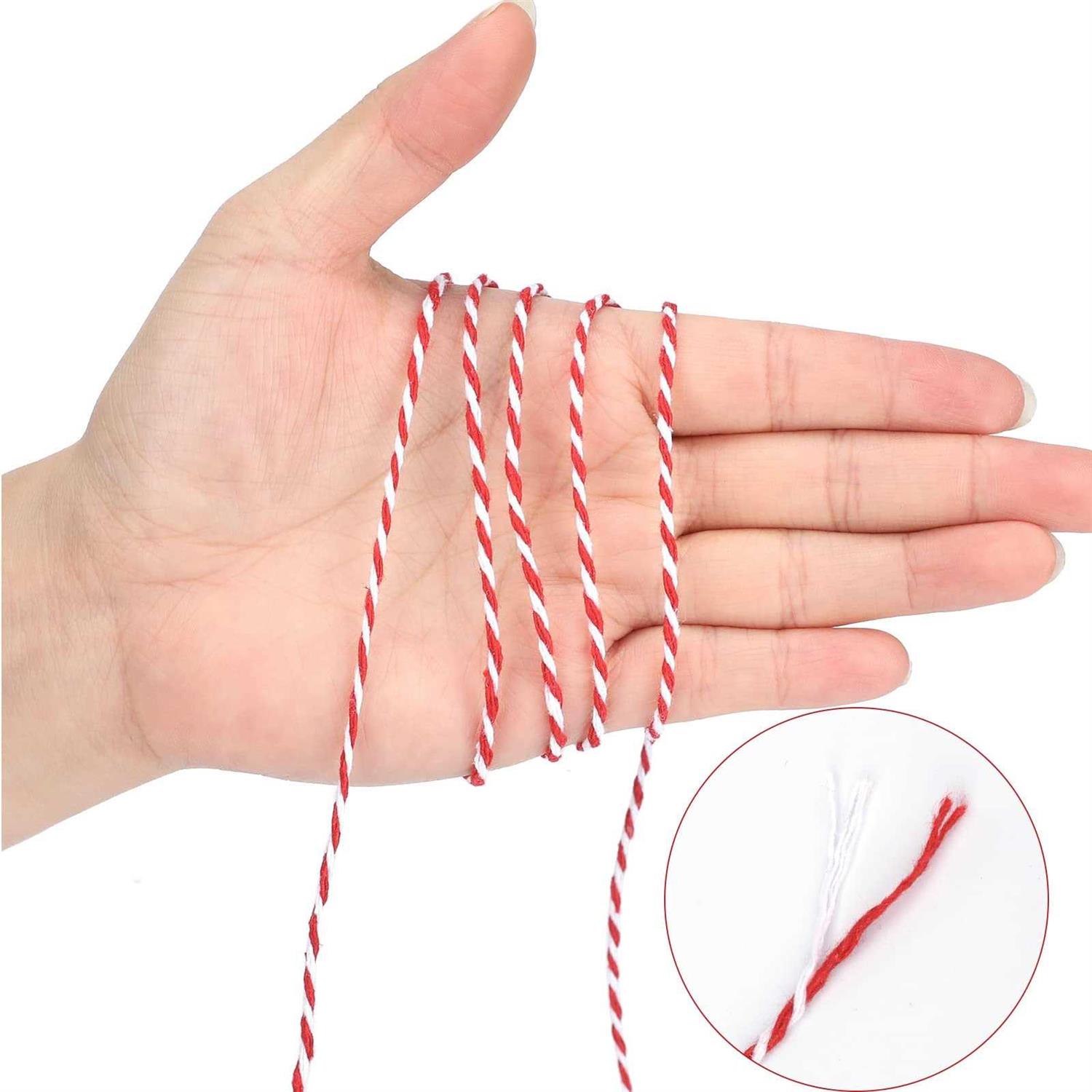 jijAcraft and White Twine String 328 Feet Christmas Bakers Twine String - Cheap Fitting