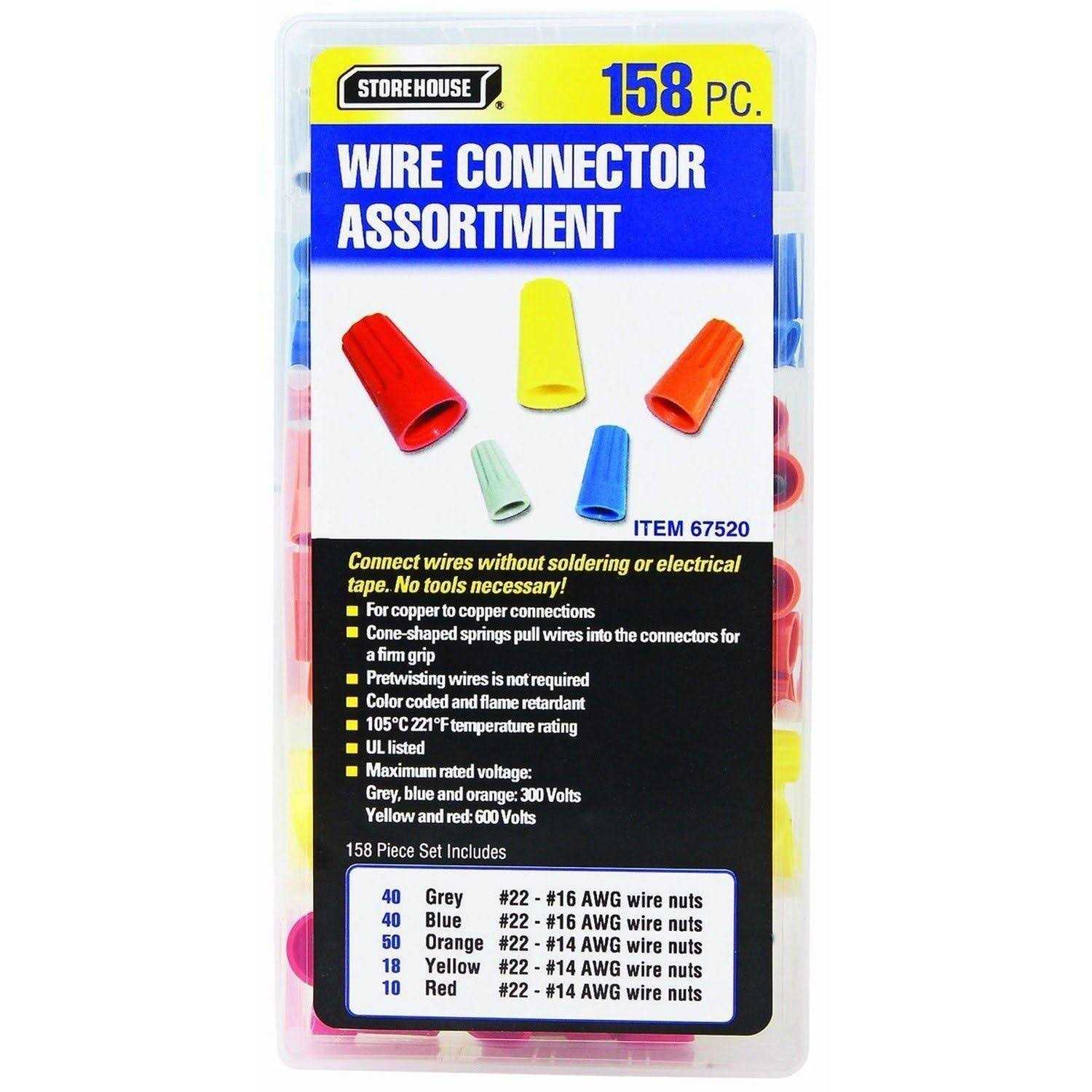 Storehouse 67520 158 Pc Wire Connector Assortment - Cheap Fitting