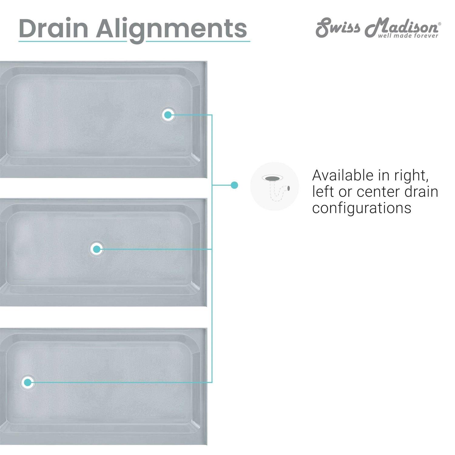 Swiss Madison Voltaire 48 x 36 Single-Threshold SM-SB509 - Cheap Fitting