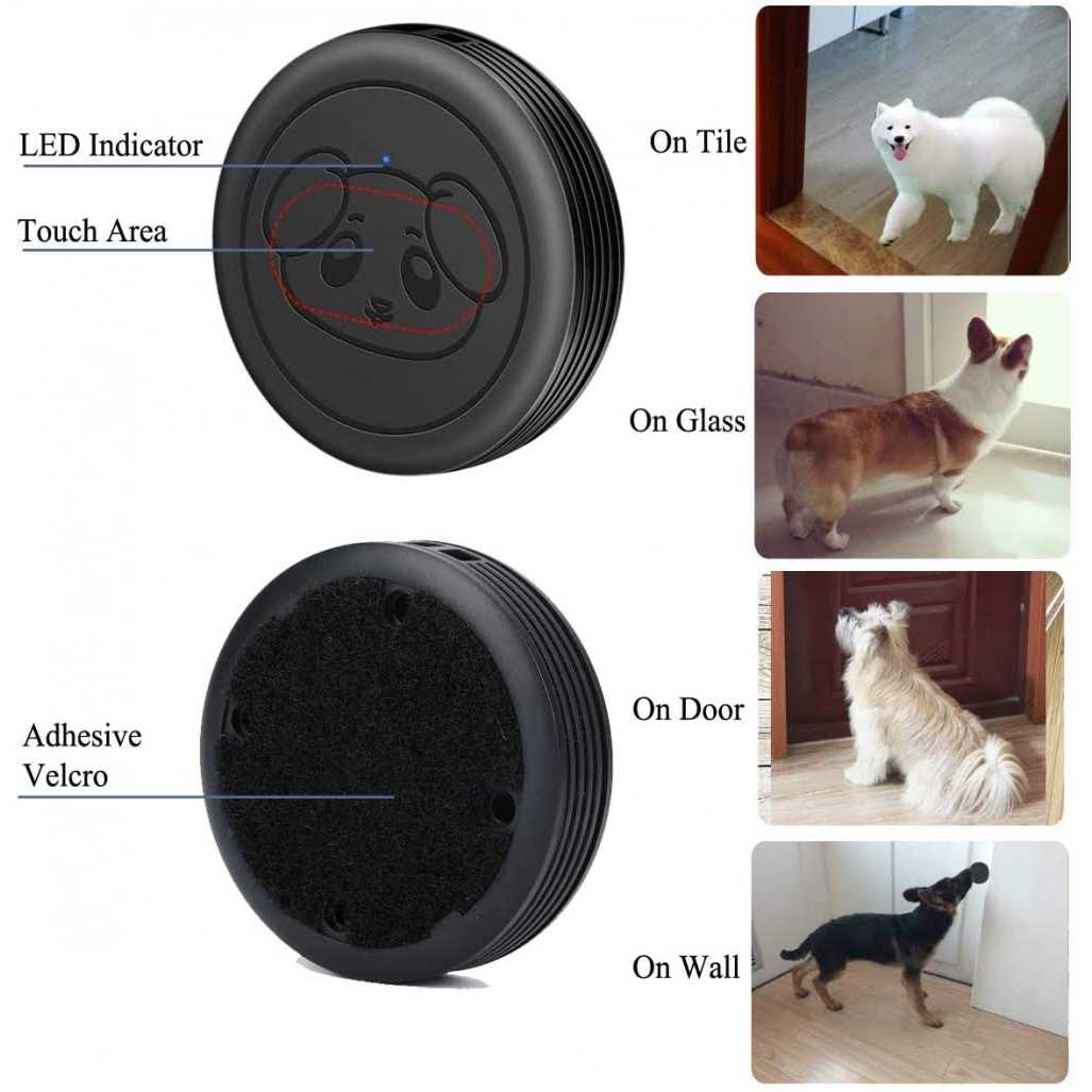 EverNary Dog Door Bell Wireless Doggie Doorbells for Potty Training with Warterproof Touch Button Dog Bells Included Receiver and Transmitters - Cheap Fitting