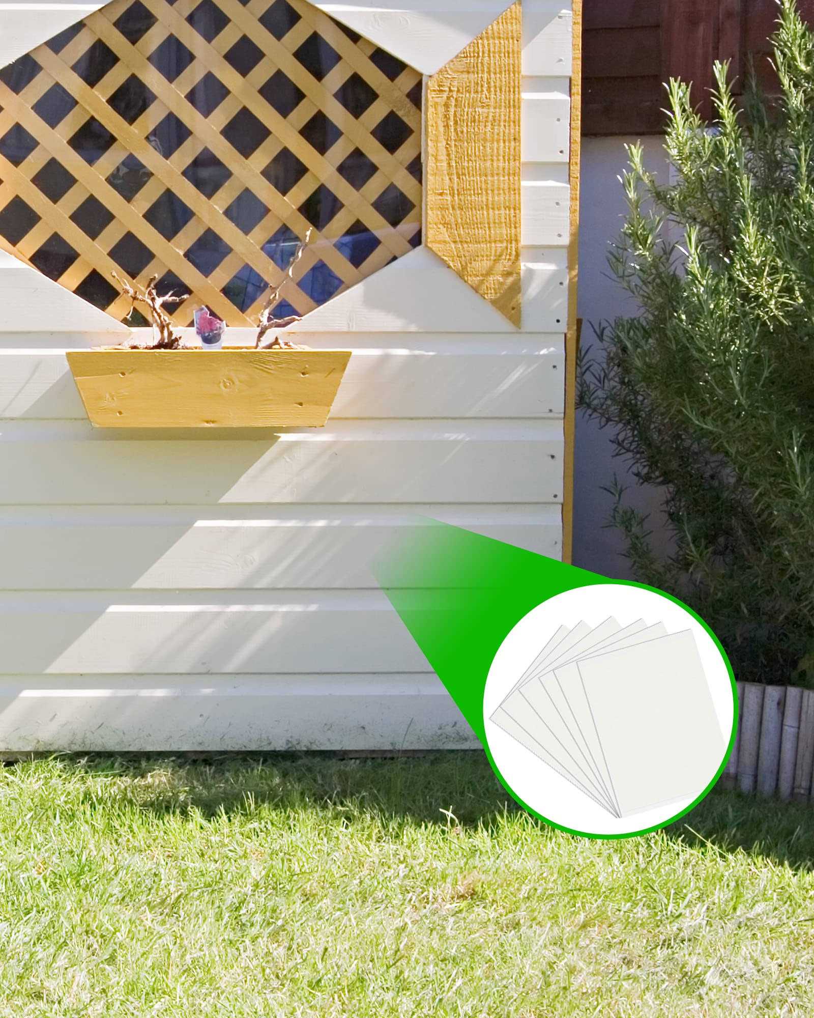 Vinyl Siding Repair Kit, White Durable Self-Adhesive Vinyl Siding Patch Cut to Fit Freestyle Cover Any Cracks, Holes, or Blemishes on PVC Fence - Cheap Fitting