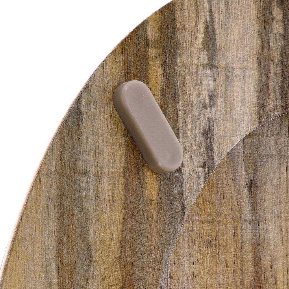 Home + Solutions Round Distressed Wood Closed Front Toilet Seat in Brown - Cheap Fitting