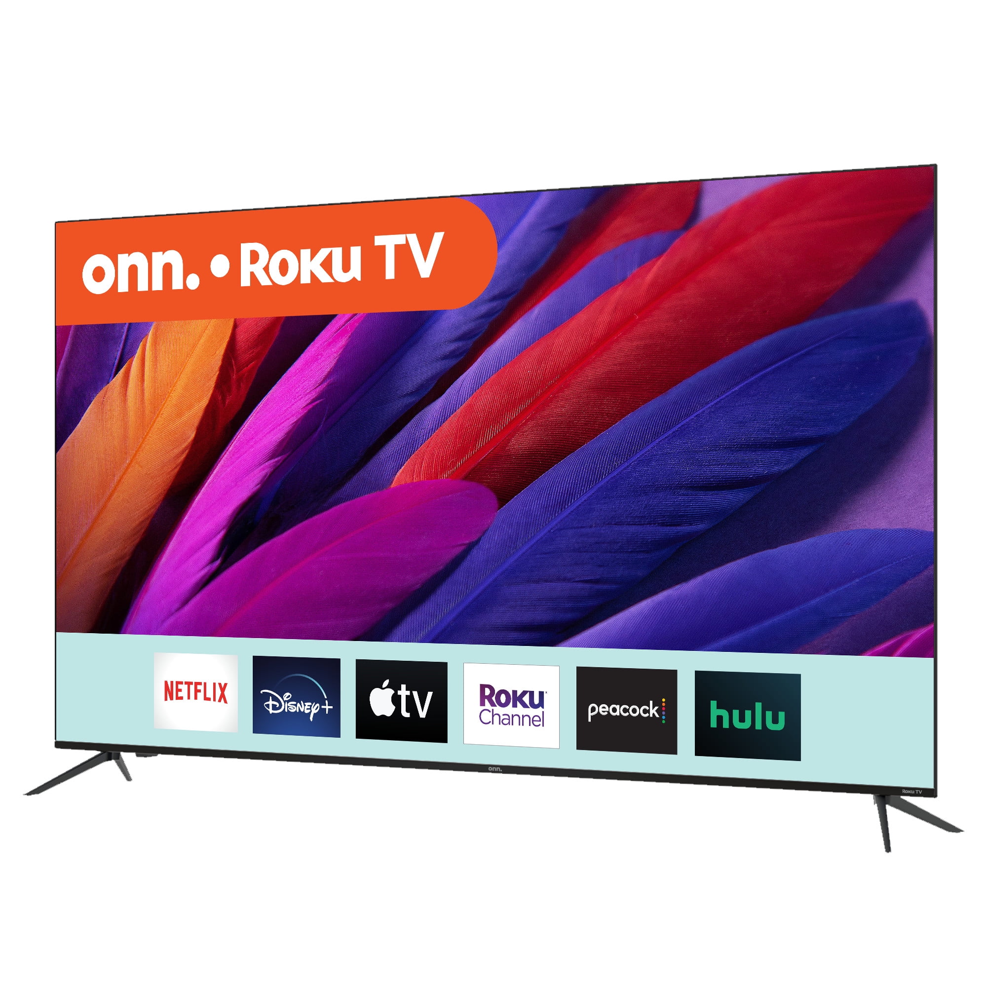 onn. 75” Class 4K UHD (2160P) LED Frameless Roku Smart Television (100044717) - Cheap Fitting