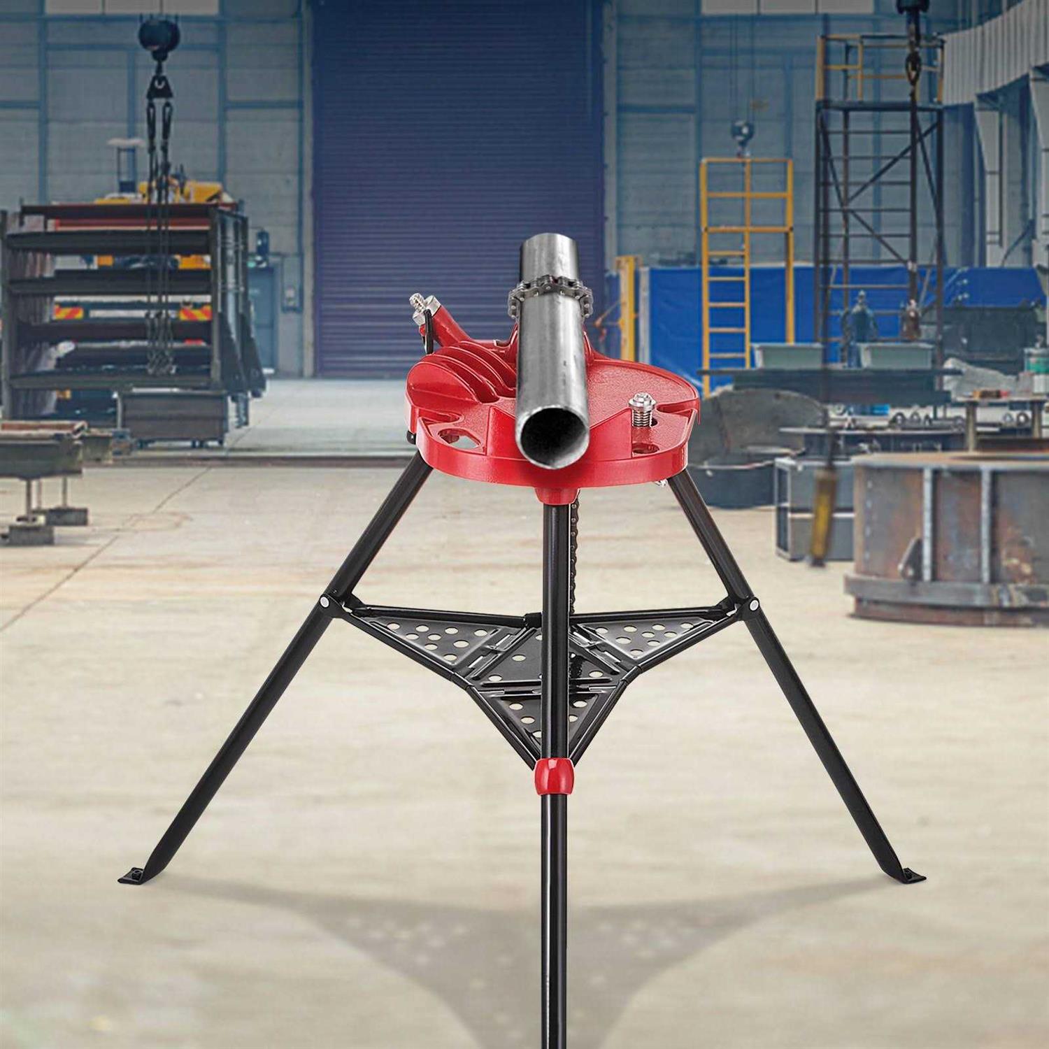 VEVOR 6 Tripod Pipe Chain Vise Stand w/ Steel Legs & Rubber Mounts bib GJDJLGQZJ00000001V0 - Cheap Fitting