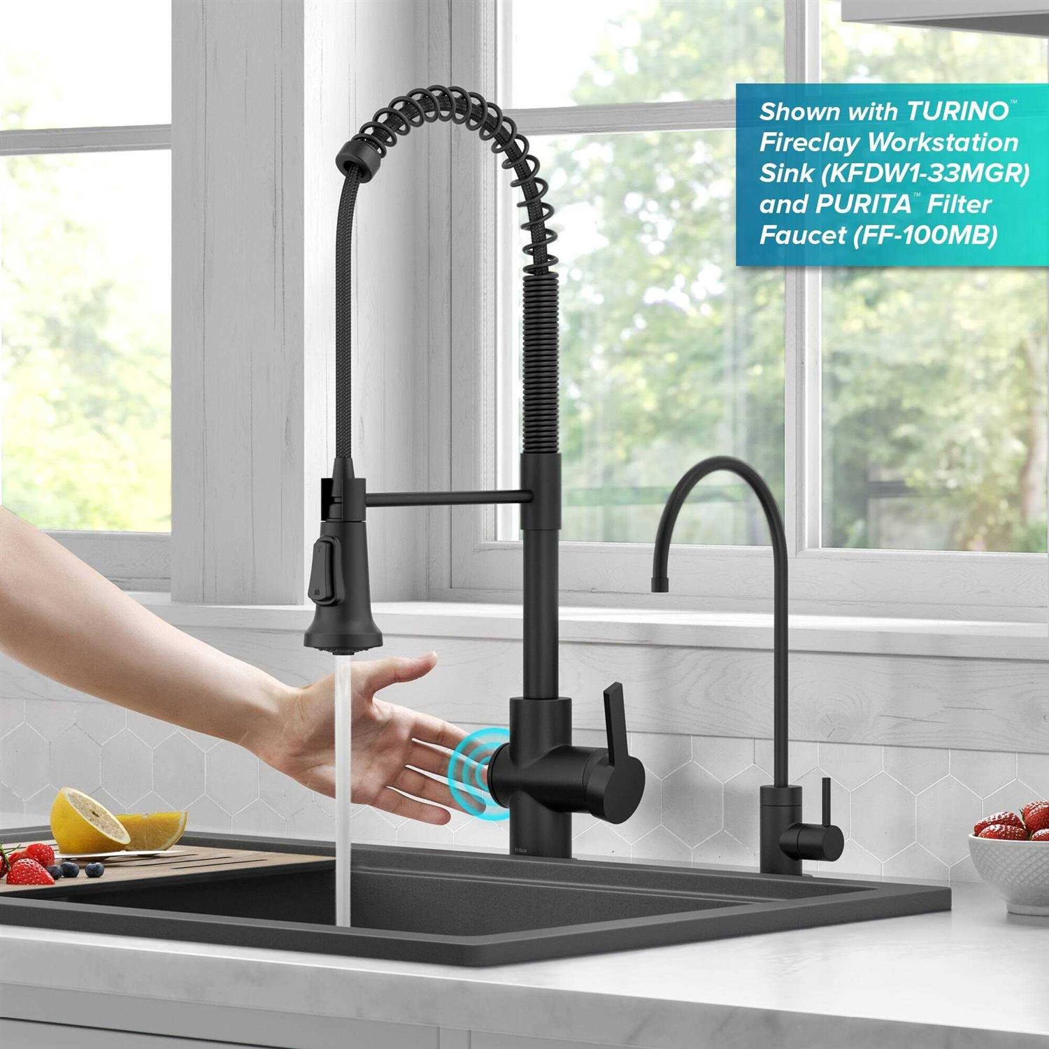 Kraus KPF-1691BB Britt Commercial Style Pull-Down Single Handle Kitchen Faucet - Cheap Fitting