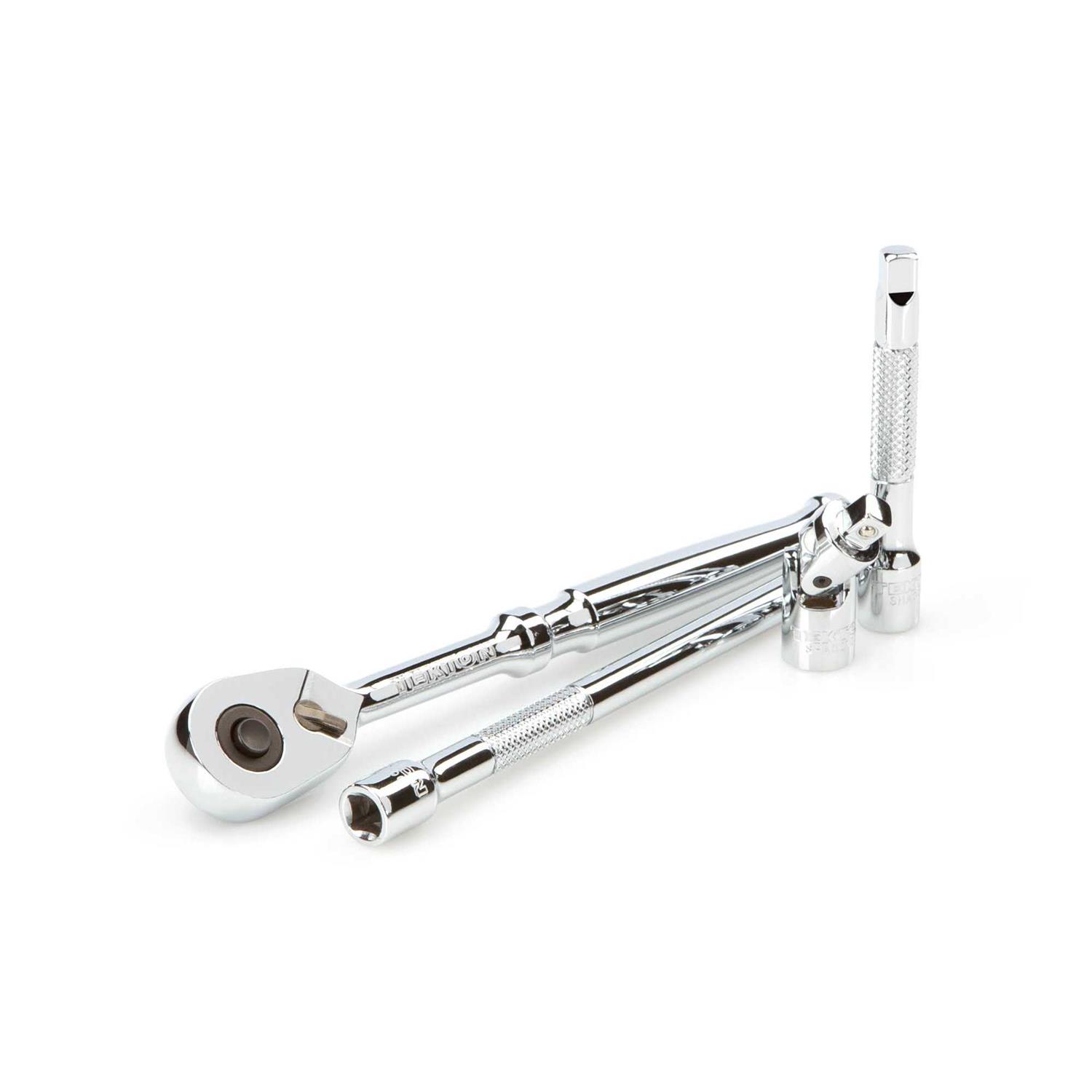 Tekton 1/4 Inch Drive 12-Point Socket and Ratchet Set SKT05302 - Cheap Fitting