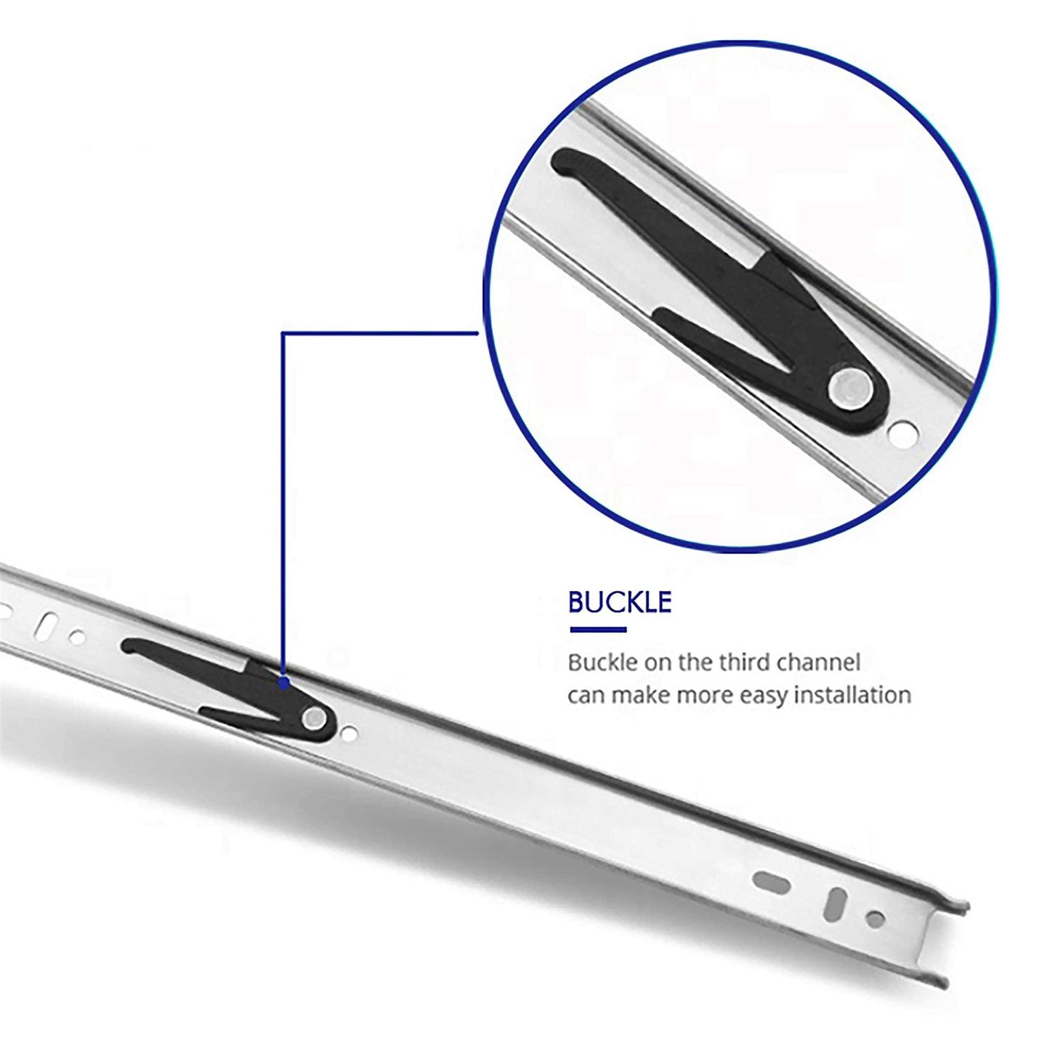 Tobinice 6 Pairs of 24 Inch Hardware 3-Section Full Extension Ball Bearing Side Mount Drawer Slides,100 LB Capacity Drawer Slide - Cheap Fitting