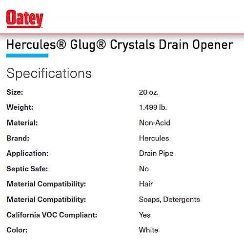 Oatey Hercules Glug Crystal Drain Opener 20 oz - Cheap Fitting