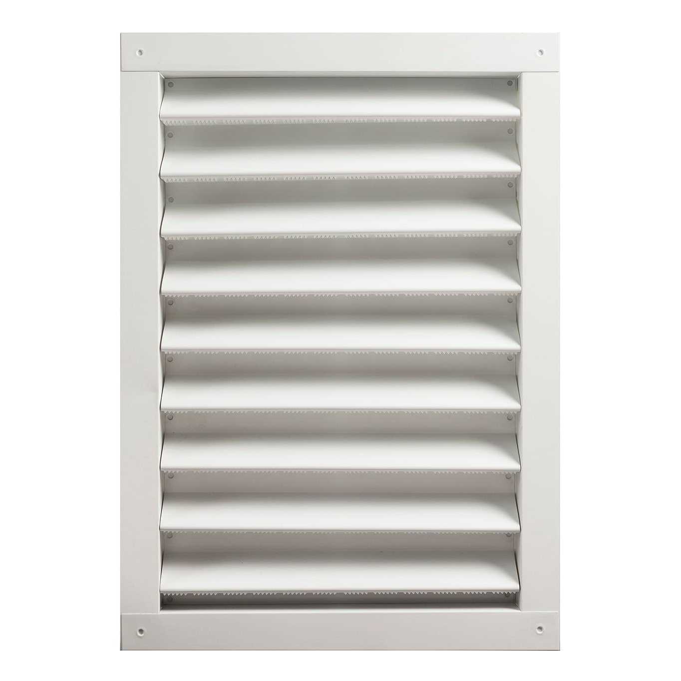 14-inch x 24-Inch White Aluminum Dual Louver DA1424W - Cheap Fitting