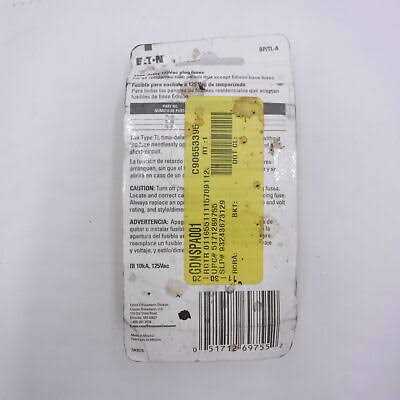 Bussmann BP/TL-A Time-Delay Plug Fuse - Cheap Fitting