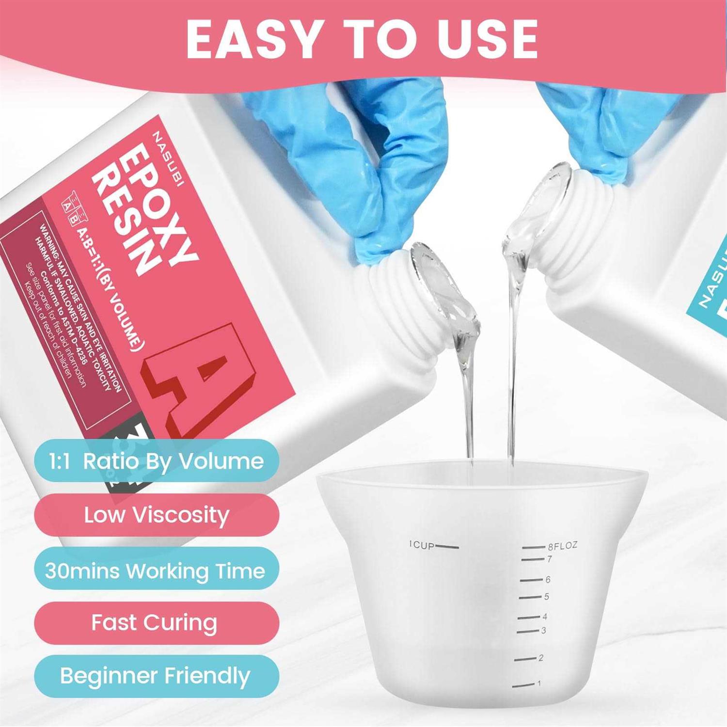 68oz Clear Epoxy Resin -High Gloss Resin Epoxy for Craft Wood Table Top Coating - Cheap Fitting