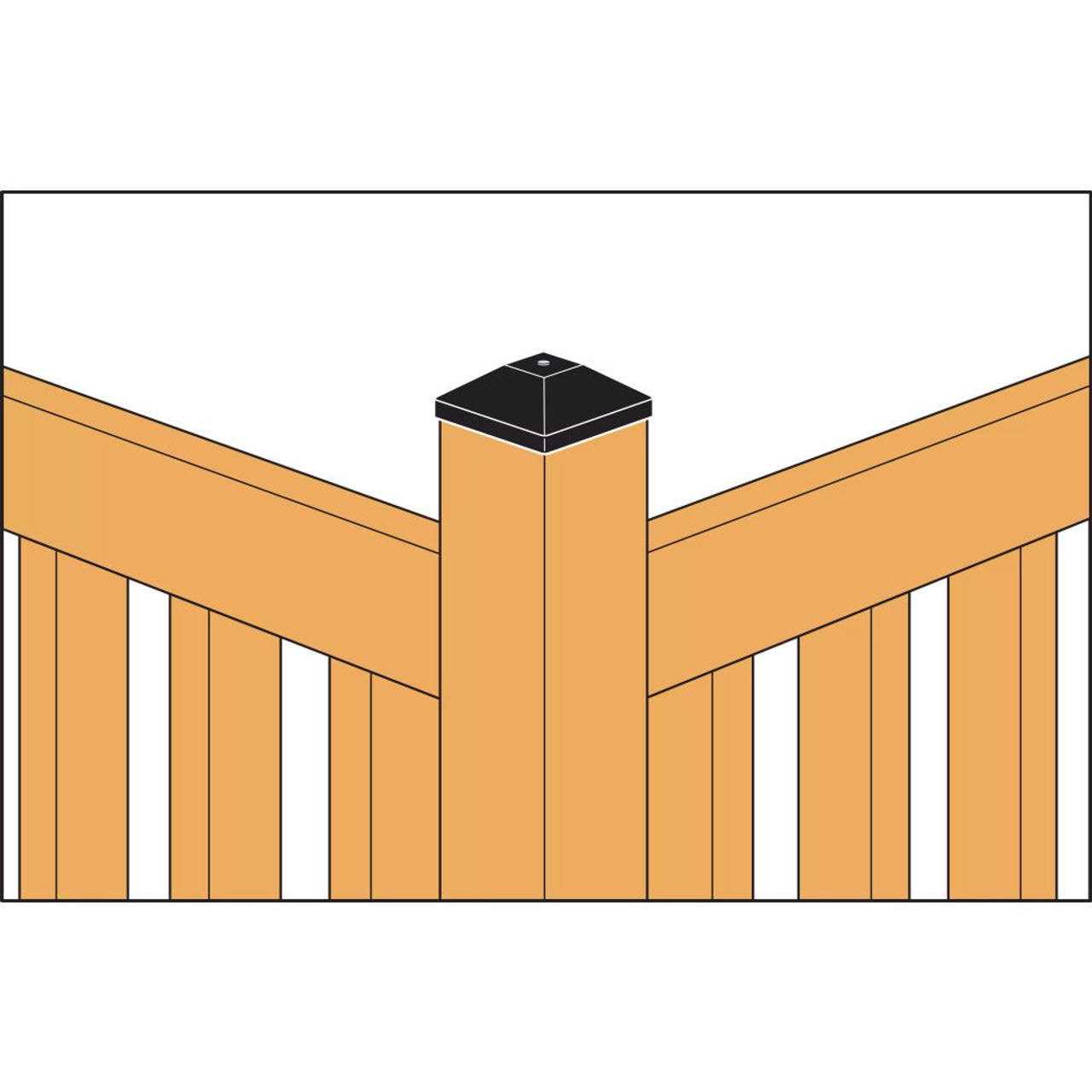 Simpson Strong-Tie Decorative Post Cap Black - Cheap Fitting