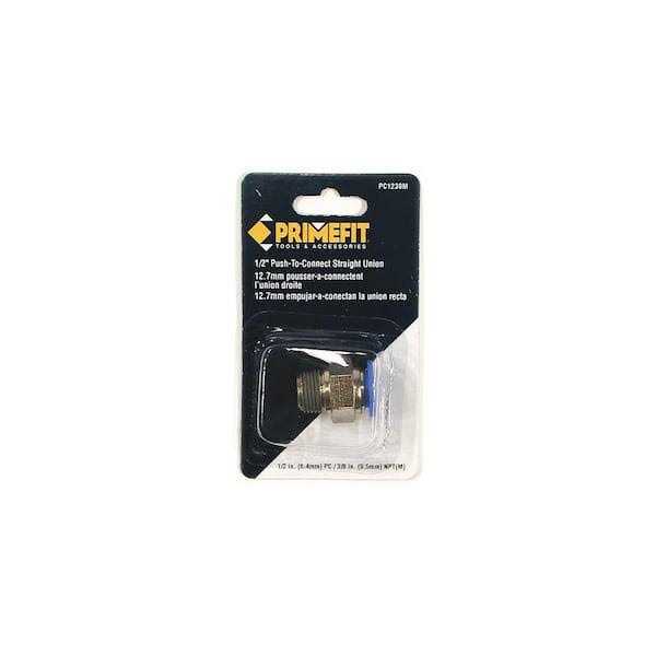 Primefit 1/2 Air Push to Connect 3/8 Male NPT Union Fitting PC1238M - Cheap Fitting