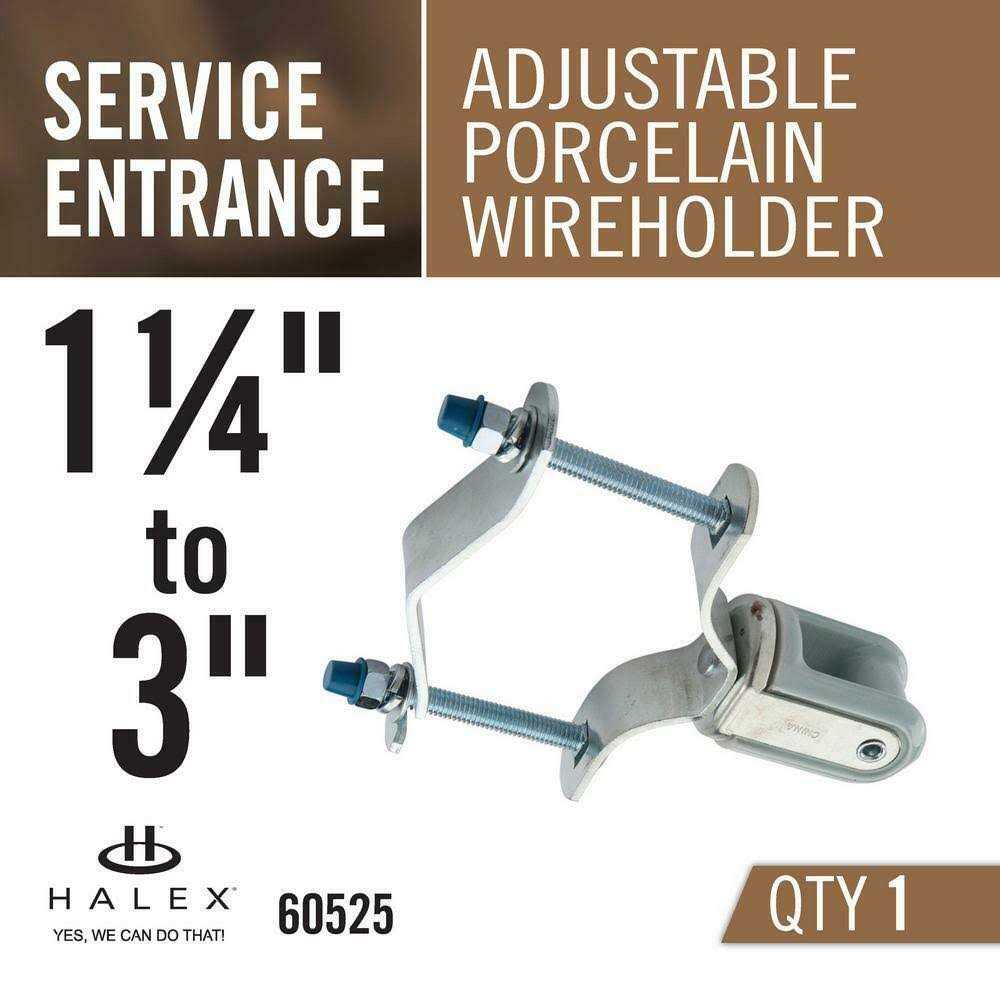 Halex Adjustable Porcelain Wire Holder 60525 - Cheap Fitting