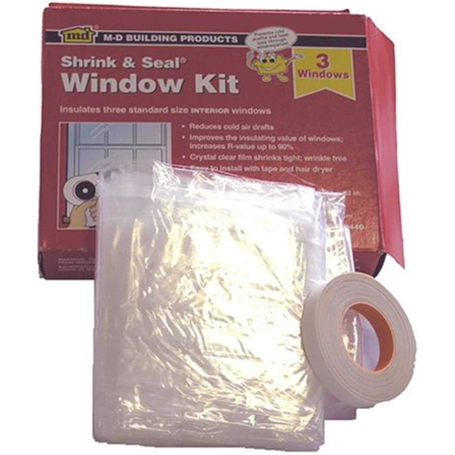 M-D Shrink and Seal Indoor Window Kit - Cheap Fitting