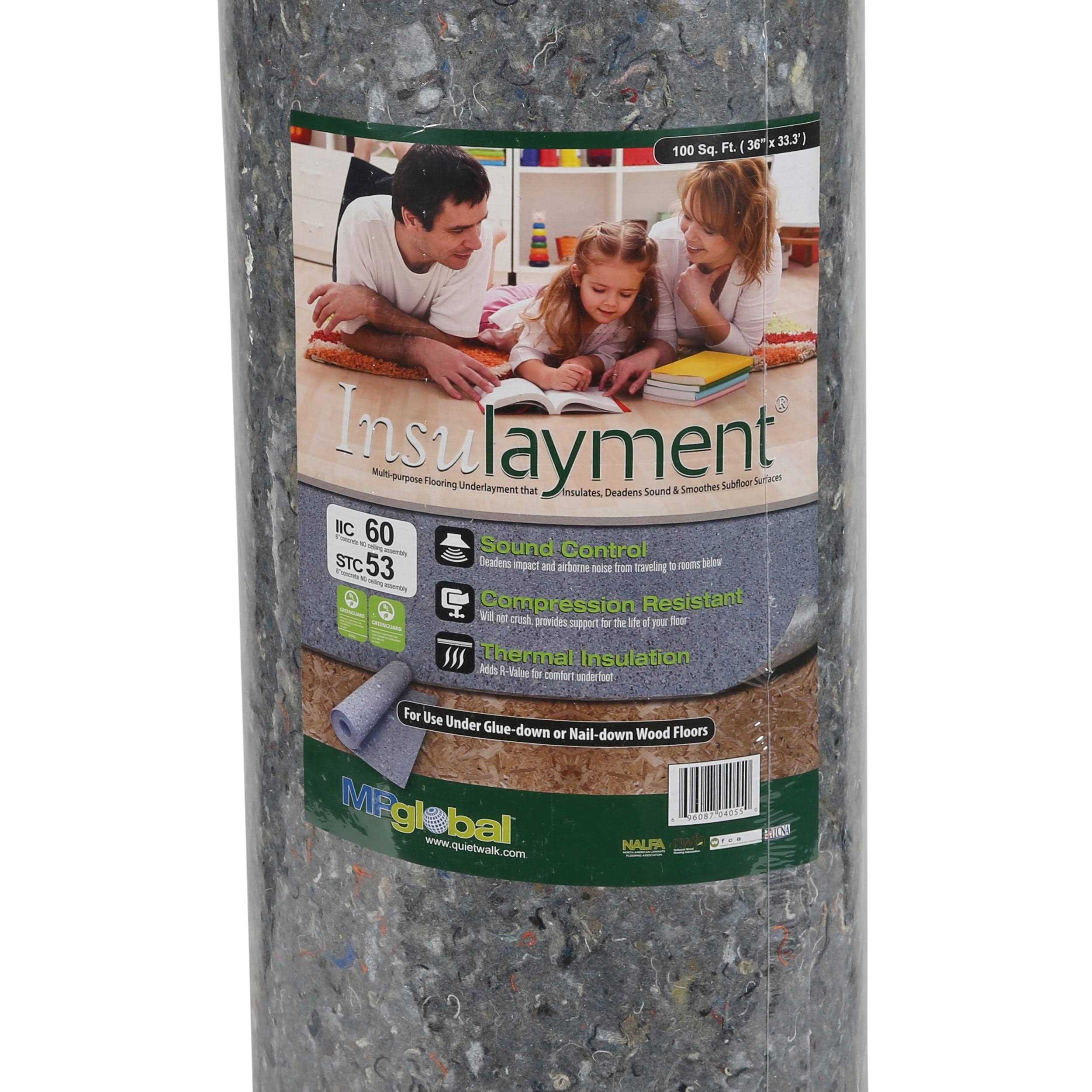 INSUL100MP Global Products Insulayment Acoustical Fiber Underlayment - Cheap Fitting