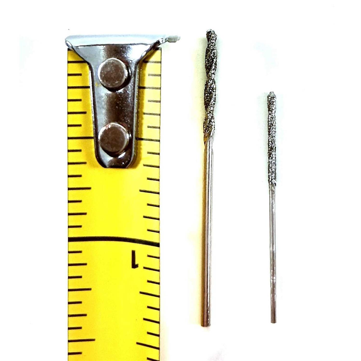 Diamond Drill Bit Set 1mm 1.5mm 2mm 2.5mm 20 Pieces 4 Sizes Compatible with Dremel Collets Included Twist Tip Jewelry Beach Sea Glass Shells - Cheap Fitting