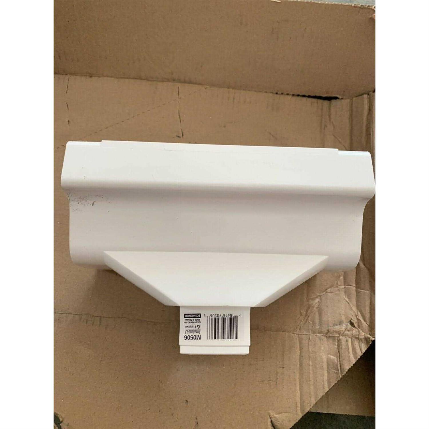 Amerimax Gutter Drop Outlet White - Cheap Fitting