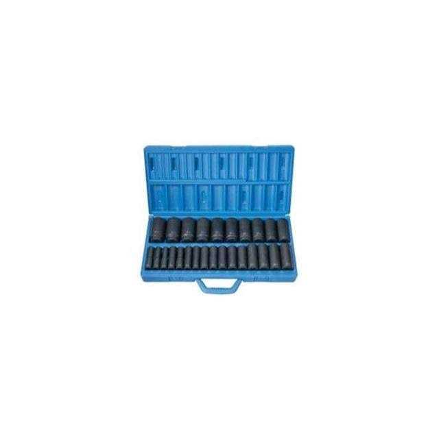 1/2 Drive 26 Pc. Deep Length Metric Master Set 1326MD Grey Pneumatic - Cheap Fitting