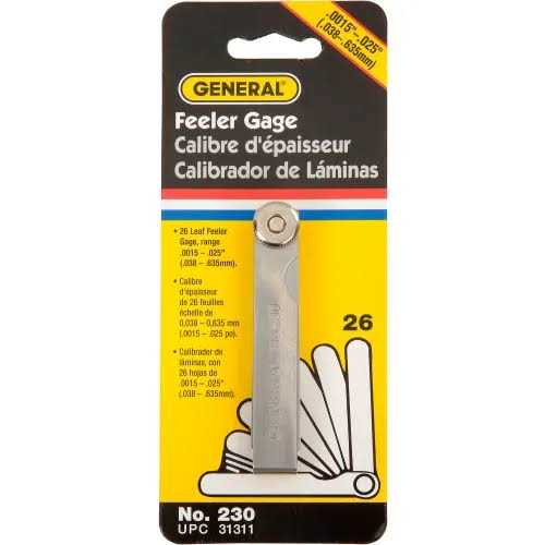 General Tools 230 26 Leaf Feeler Gauge - Cheap Fitting