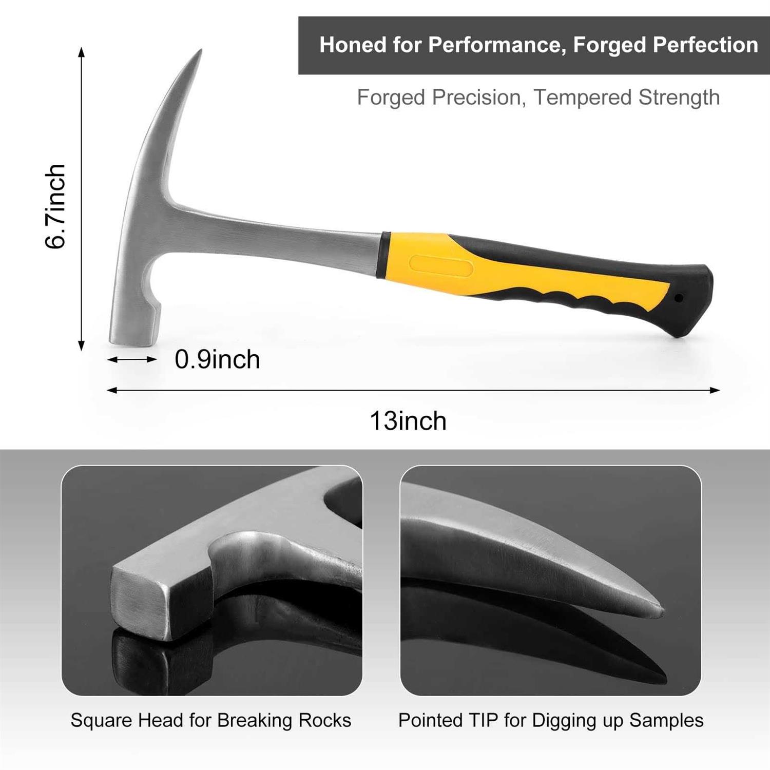 MYSTERYSTONE 23 Pieces Rock Hammer Kit for Rock Hounding - Cheap Fitting