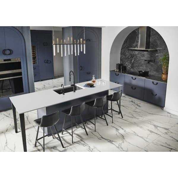 STONEMARK 4 in. x 4 in. Quartz Countertop Sample White - Cheap Fitting