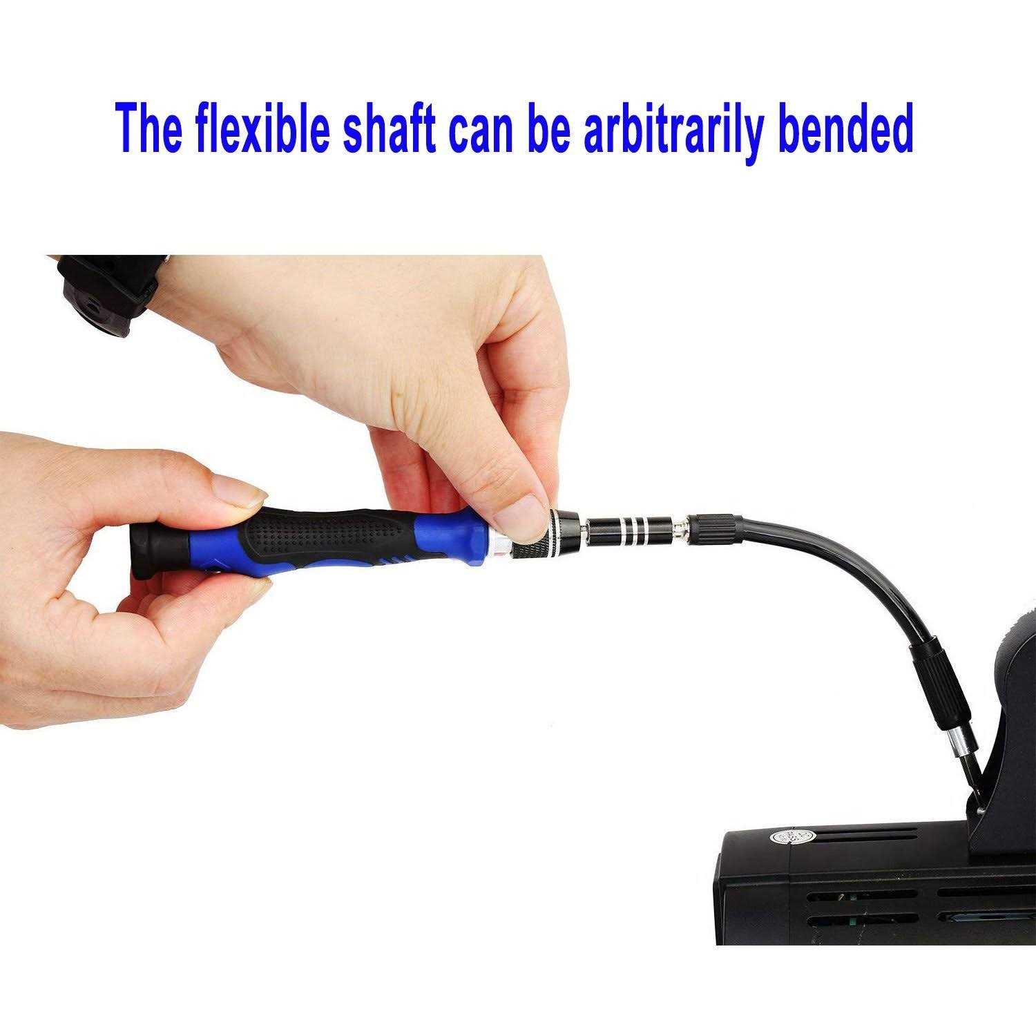 61 in 1 Professional Computer Repair Screwdriver Set, Precision PC, Laptop Repair Tool Kit, with 56 Magnetic Bit and Flexible Shaft - Cheap Fitting