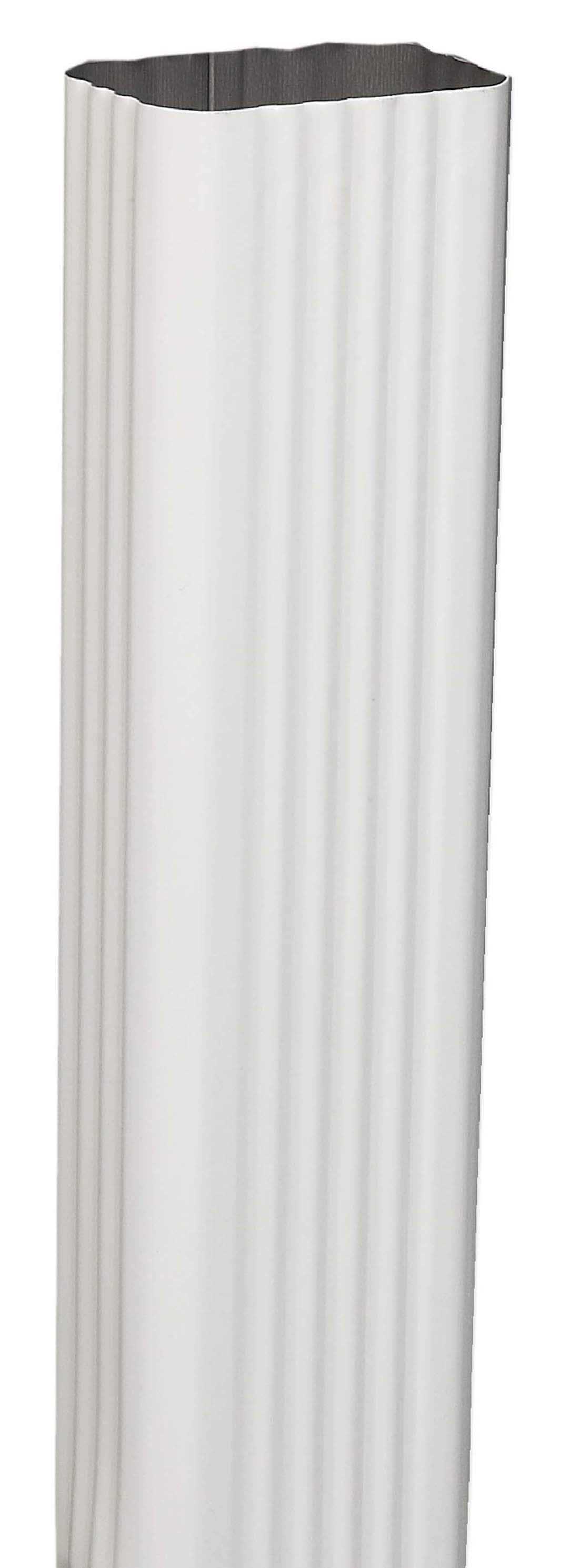Amerimax Gutter Downspout White Aluminum 3 x 4-in. x 10-Ft 4601100120 - Cheap Fitting