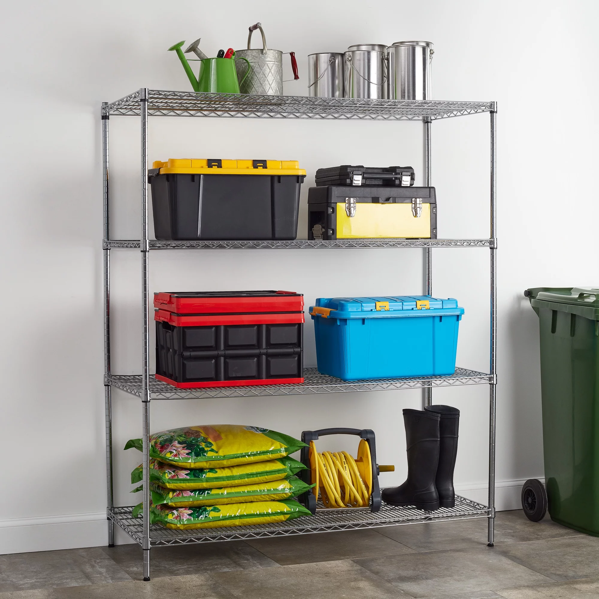 Hyper Tough Steel 4-Tier Storage Shelf Unit 72