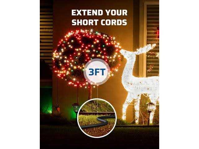 Dewenwils 3 ft. 16/3 Heavy Duty SJTW Indoor/Outdoor Extension Cord - Cheap Fitting