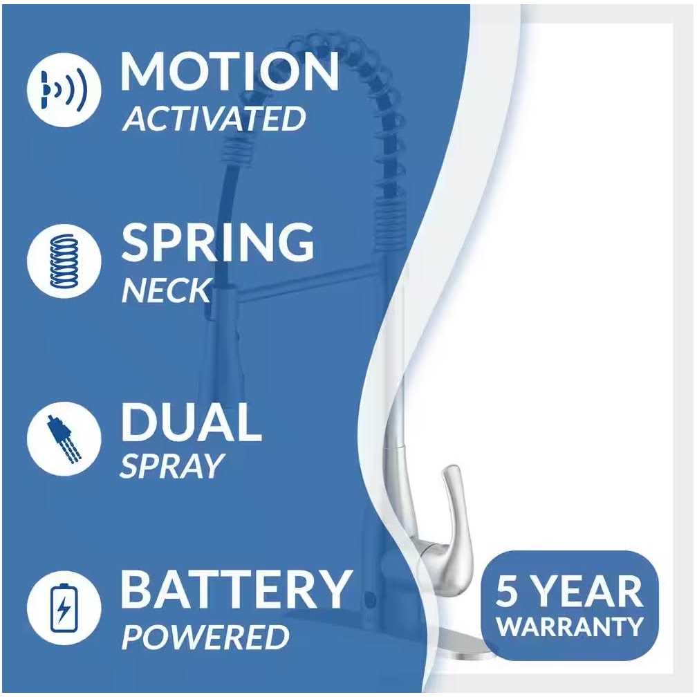 FLOW Motion Activated Single-Handle Pull-Down Spring Neck Sprayer Kitchen Faucet FLOWSN - Cheap Fitting