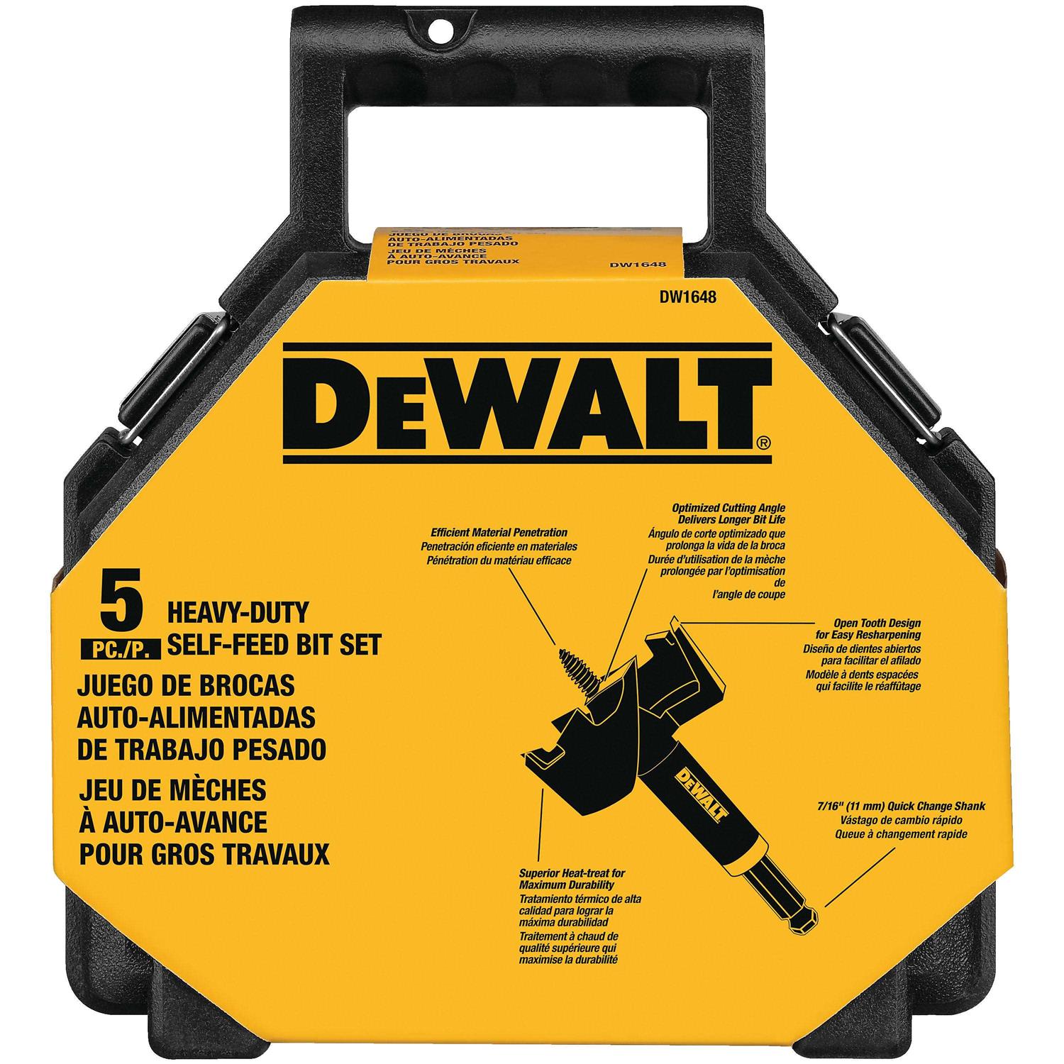 Dewalt DW1648 5-Piece Self Feed Bit Kit - Cheap Fitting