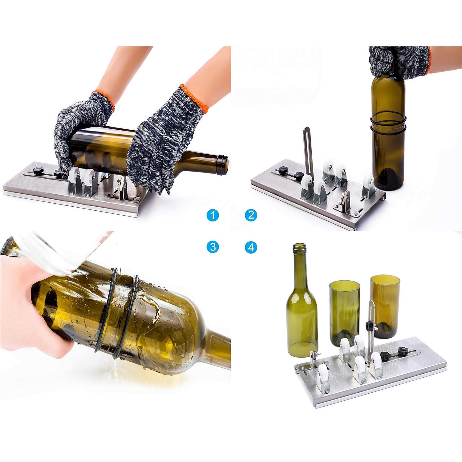 Glass Bottle Cutter Upgraded Bottle Cutting Tool Kit DIY Machine for Cutting Wine - Cheap Fitting