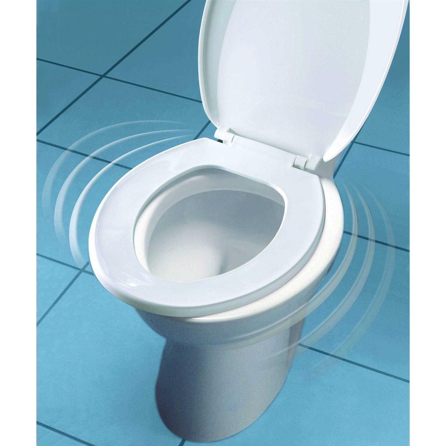 Mayfair Wood Toilet Seat Round Blue - Cheap Fitting