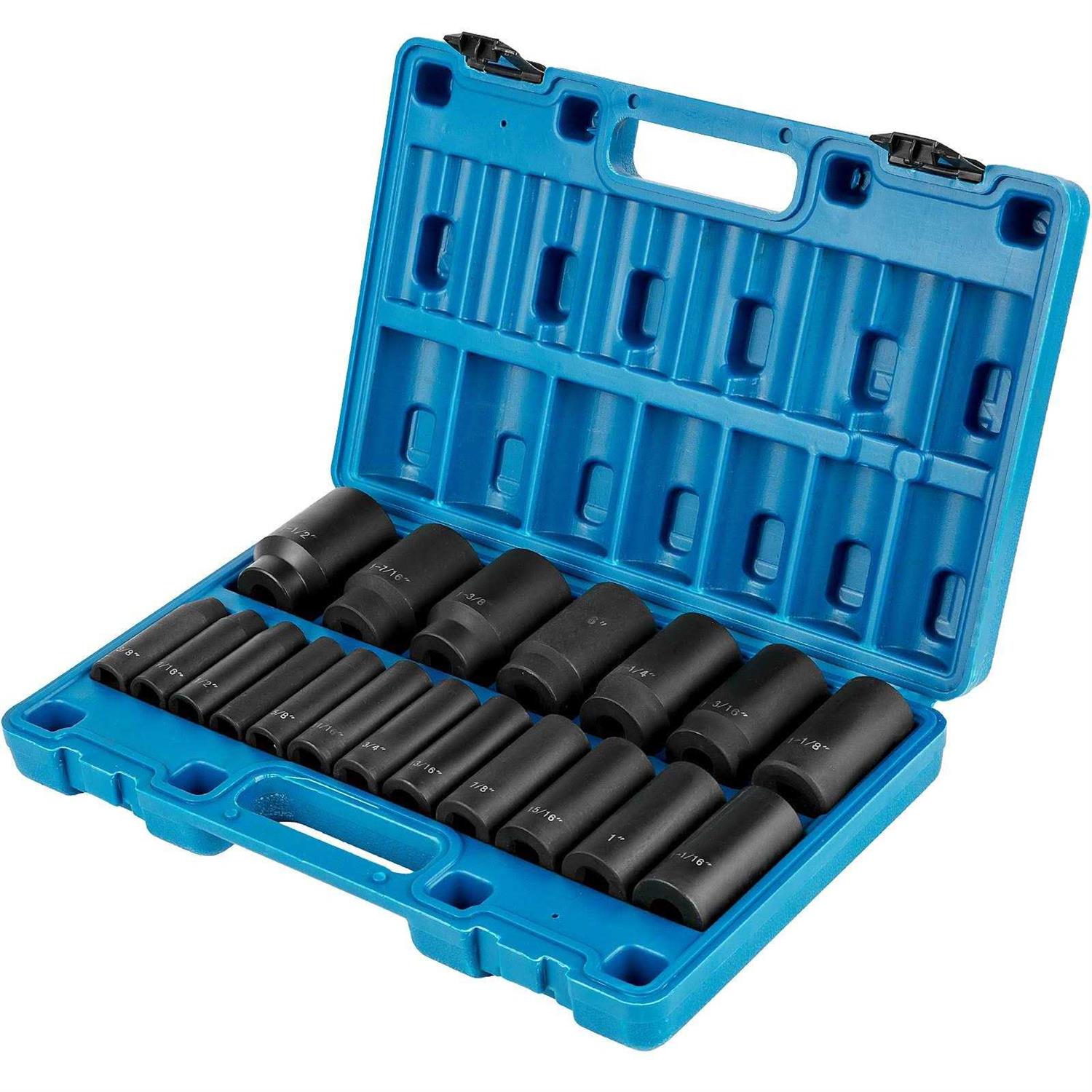 VEVOR Impact Socket Set 1/2 Inches 19 Piece Impact Sockets Deep Socket - Cheap Fitting
