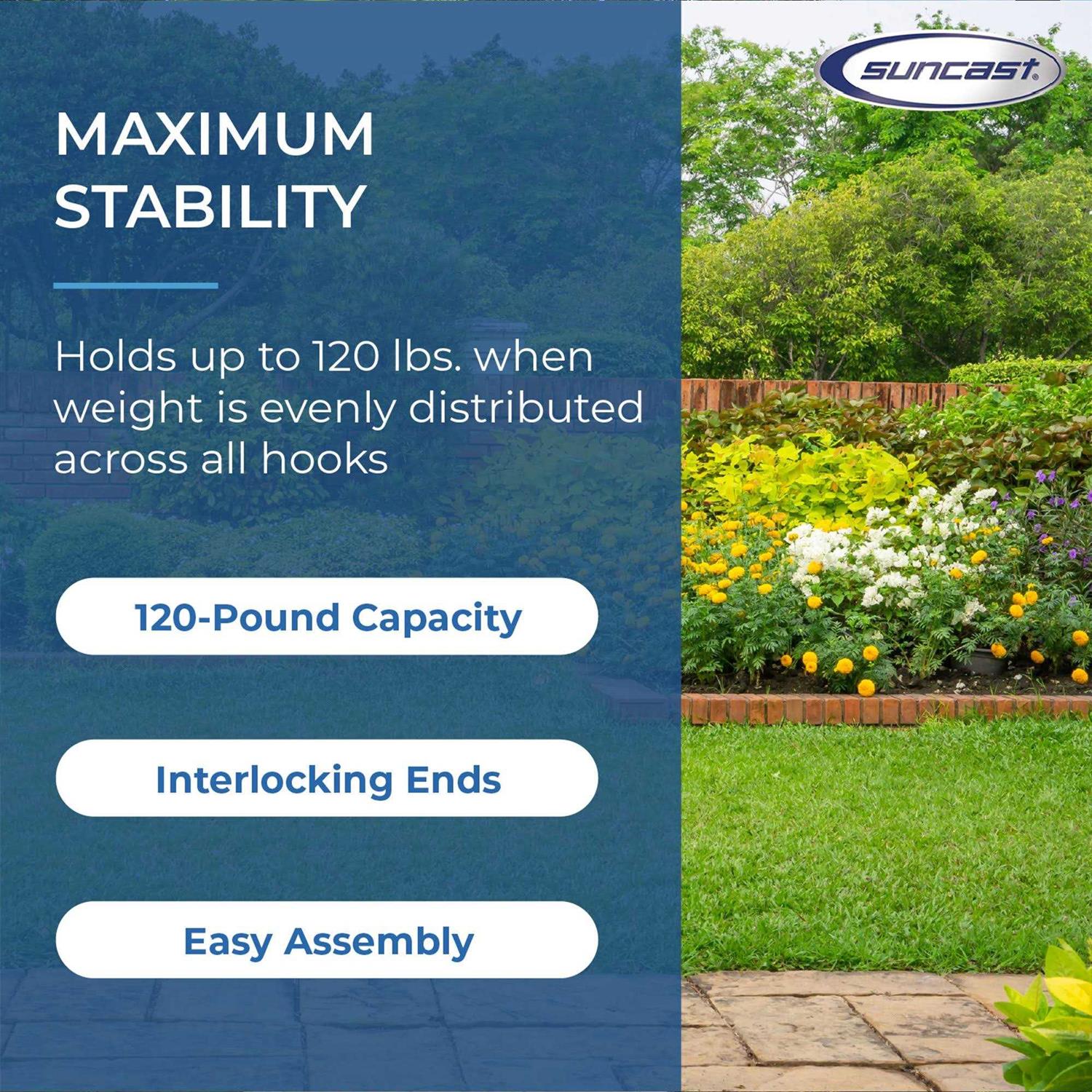 Suncast 2 Foot Wall Mount Long Handled Garden Tool Hanger Organizer - Cheap Fitting