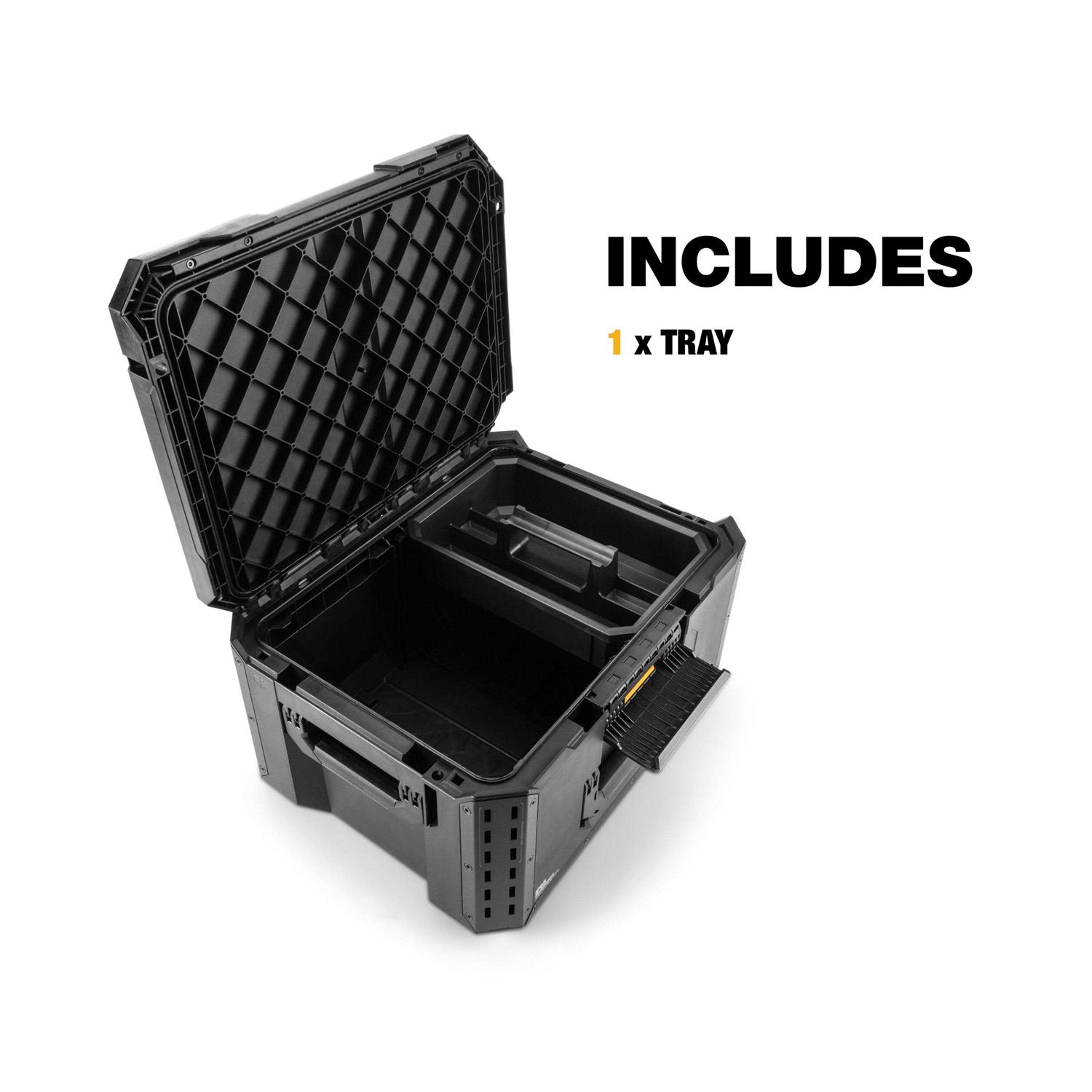 TOUGHBUILT StackTech Large 21-in Black Plastic Lockable Tool Box TB-B1-B-50 - Cheap Fitting