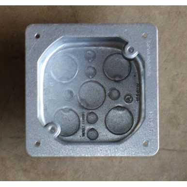 Garvin 52C1-OCT 4 inch Square Flat Cover with Mounting Hole; Steel, Box Mount - Cheap Fitting