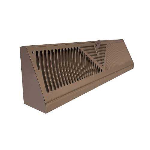 15 in. Steel Brown Baseboard Diffuser Supply - Cheap Fitting