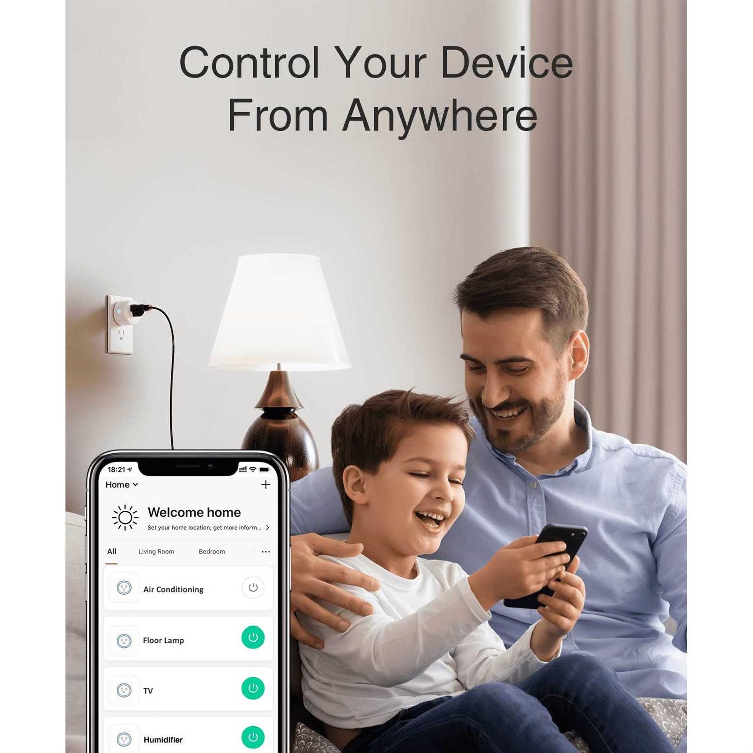 Ghome Smart Mini Plug Compatible with Alexa And Google Home - Cheap Fitting